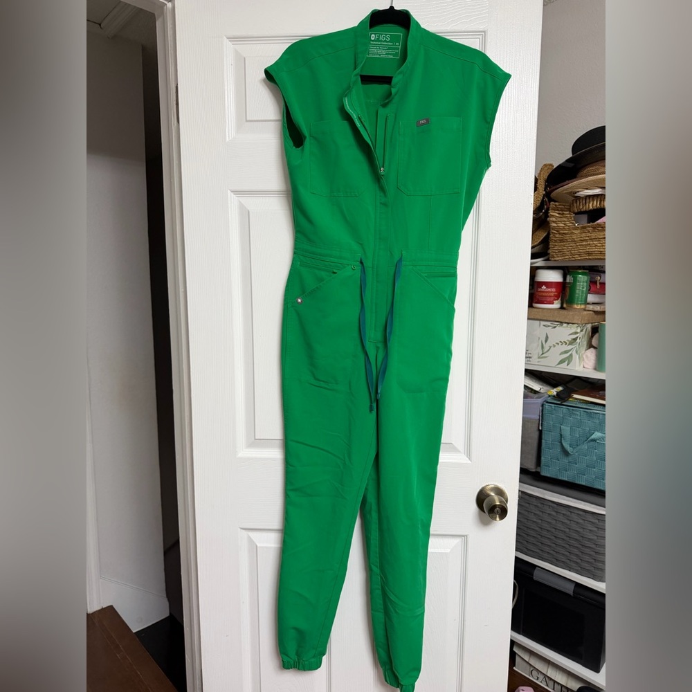 Vibrant Green Scrub Top